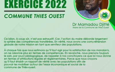 Commune de Thiès-Ouest : Bilan annuel exercice 2022