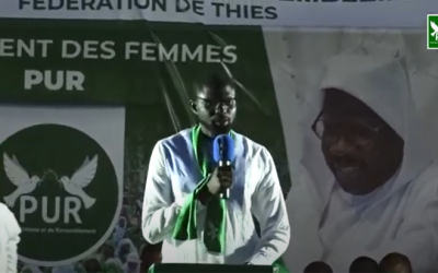 Meeting femmes PUR Thies : intervention Mr le Maire Dr Mamadou DJITTÉ