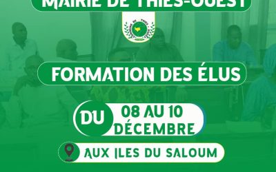 Commune de Thiès-Ouest : formation des élus du 08 au 10 décembre 2023 aux iles du Saloum